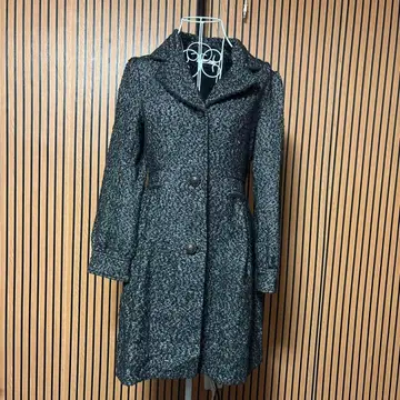 axes femme 트위드 더블 버튼 롱 코트