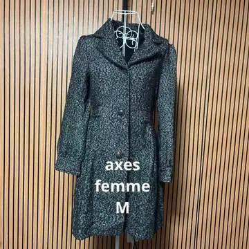 axes femme 트위드 더블 버튼 롱 코트