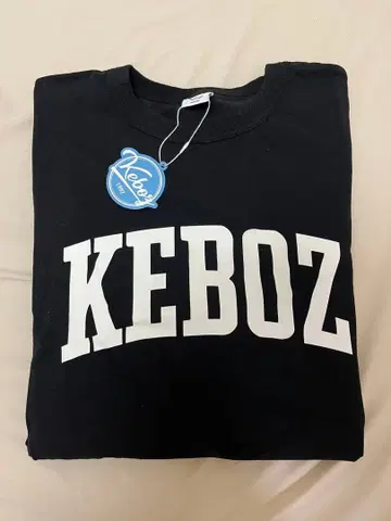 KEBOZ 블랙 오버 사이즈 T셔츠