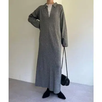 Omekashi 오메카시 프론트 지퍼 니트 원피스 36