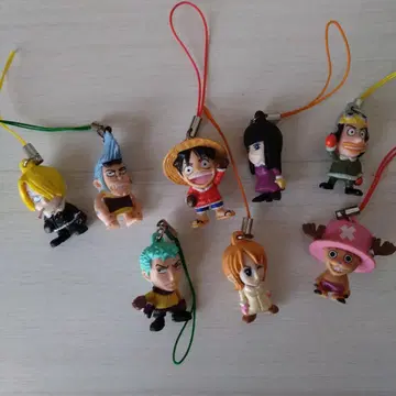 원피스 캐릭터 스트랩 8개 세트