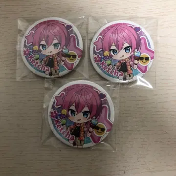 앰프턱 컬러즈 케차군 캔뱃지 3개 세트