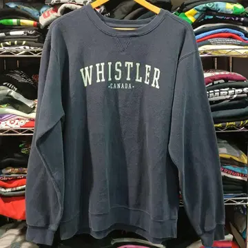 USA 구제 의류 WHISTLER 맨투맨 네이비