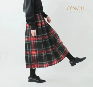 오닐 오브 더블린 O'NEIL OF DUBLIN 체크 롱 스커트