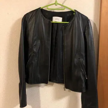 STUDIOUS 숏 기장 가죽 자켓 O 사이즈