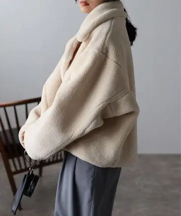 새상품급 테디베어 테디 보아 숏코트 자켓