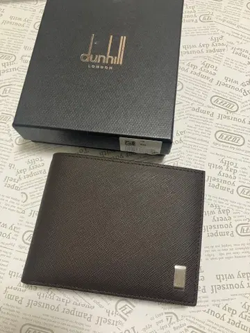 새상품 보관품 던힐 접이식 지갑 브라운