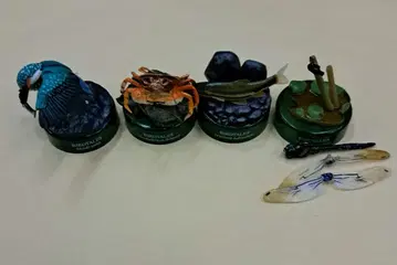 BIRDTALES-2 숲과 맑은 시냇물 피규어 4개 세트 카이요도