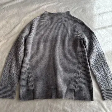 바나나리퍼블릭 캐시미어 니트 스웨터 케이블 그레이
