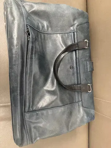 다크 블루 가죽 비즈니스 백