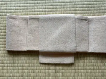 원터치 반폭 오비 카르타 매듭 베이지 면 반폭 오비 완성형 오비