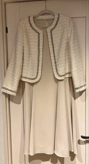 세레모니 원피스 트위드 자켓 세트