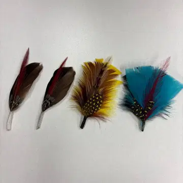 모자용 깃털 4개 세트