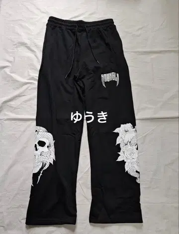 YOUNGLA 스트레이트 팬츠 블랙