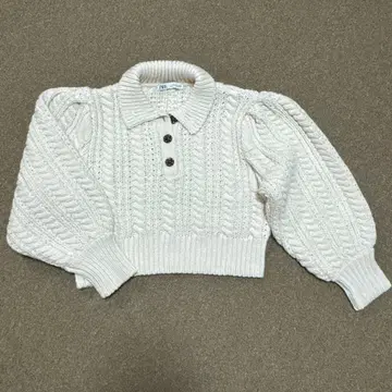 ZARA 아이보리 케이블 니트 긴팔