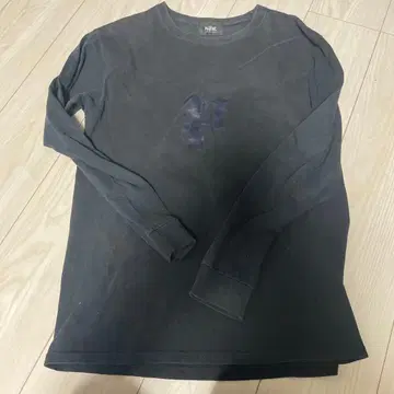 PHAT TRAK 블랙 로고 프린트 긴팔 셔츠