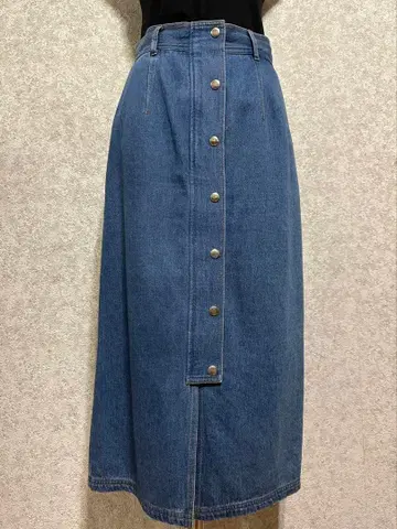 그레이스 콘티넨탈 데님 롱 스커트 38 미라인 슬릿