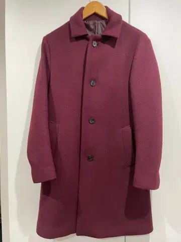 STUDIOUS 버건디 체스터 코트 사이즈 2