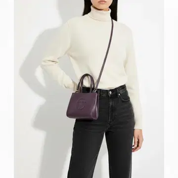 새상품급 TELFAR 텔파 쇼핑백 스몰 2way 퍼플