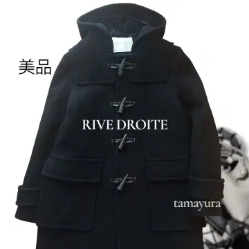 새상품급 RIVE DROITE 리브 드와 롱 더플 코트 울 블랙 36