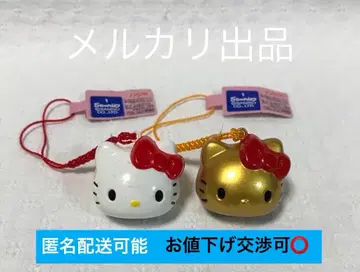 산리오 키티 꼬리 장식 스트랩 방울 포함 2개