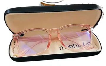 패션 패션 안경 핑크 케이스 포함