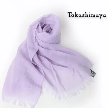 675 새상품 타카시마야 캐시미어 스톨 대형 얇은 소재 일본제 머플러