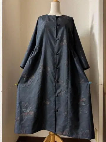 본고장 오시마 명주 겉옷 원피스 9말 미사용