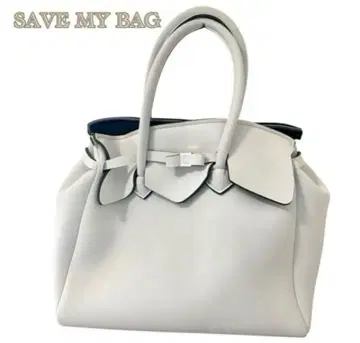 [ SAVEMYBAG ] 세탁 가능한 백 경량 대용량 토트백 화이트
