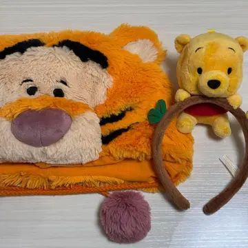 디즈니 팬캡 티거 머리띠 푸우 세트