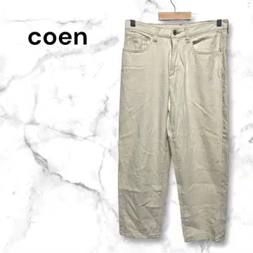 코엔 치노 팬츠 스키니 실루엣 포켓 버튼 지퍼 S 사이즈