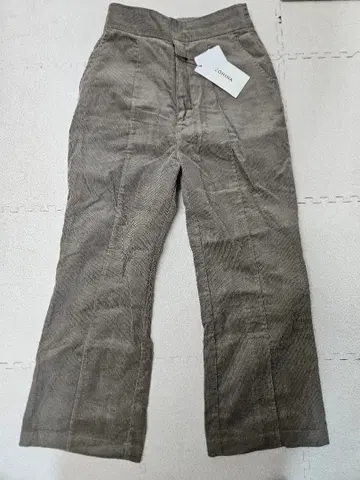 COHINA 백 버클 코듀로이 플레어 팬츠