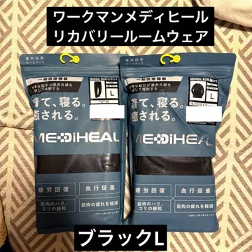 [ 새상품 ] 워크맨 메디힐 리커버리 룸웨어 상하의 셋업 L 블랙