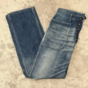 glamb  데님 팬츠 데미지 가공 히게 구김 BZ21