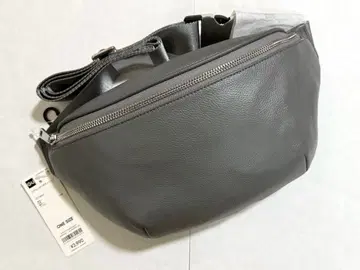 GU 리얼 가죽 바디백 그레이