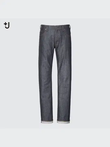 UNIQLO+j 셀비지 슬림 스트레이트 핏 청바지 34