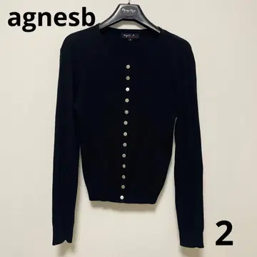 아네스베 코튼 프레션 가디건 긴팔 얇은 소재 프랑스제