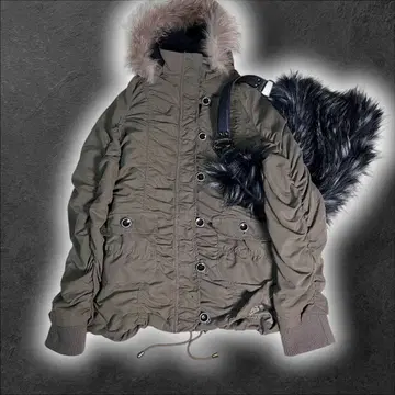 y2k 그런지 헤이세이 00s 모즈 코트 주름 라이너 포함