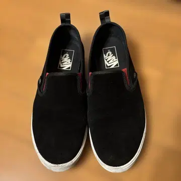 VANS 블랙 스웨이드 슬립온