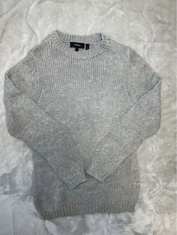 Theory 그레이 크루넥 니트 S