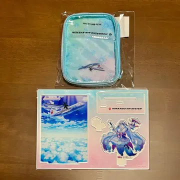 JAL 유키 미쿠기 아크릴 스탠드 & 홀더 하츠네 미쿠