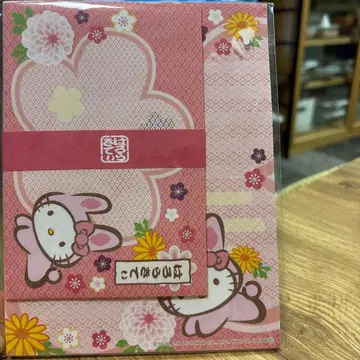 헬로키티 키티 레터 세트 레트로 2006 일본풍 패턴 크레이프 원단