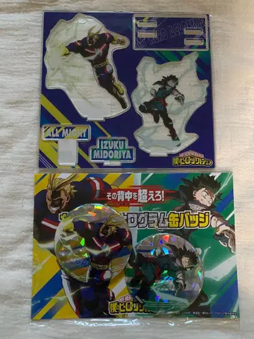 히로아카 그 등을 넘어서! 아크릴 스탠드 캔뱃지 올마이트 미도리야 이즈쿠