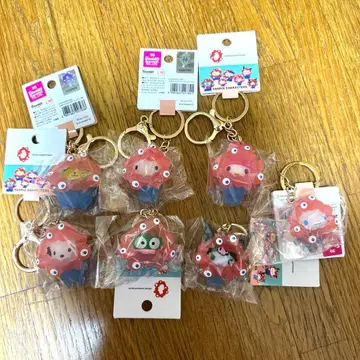 산리오 미야쿠미야쿠 클리어 입체 키링 7종 컴플리트 세트