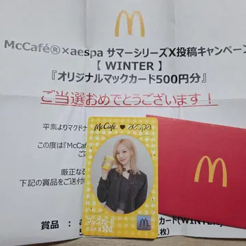 맥카페 aespa 에스파 윈터 WINTER 트레이딩 카드