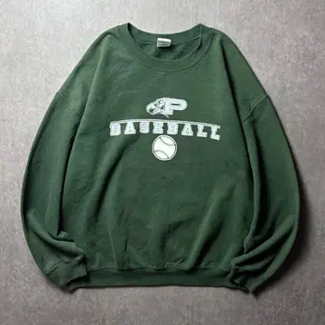 GILDAN 칼리지풍 야구팀 로고 아메카지 그린 XL