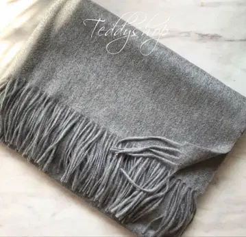 극상 캐시미어 100% 대형 스톨 미들 그레이