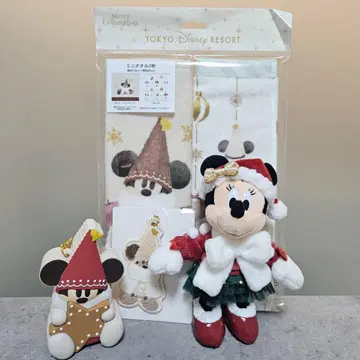 [크리스마스] 미니 릴린린 봉제 인형 참 타월 4종 세트