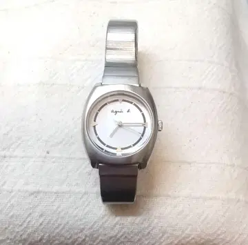 agnes b. 아날로그 손목시계 실버 [ 작동 확인 완료 ]