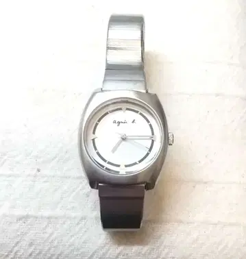agnes b. 아날로그 손목시계 실버 [ 작동 확인 완료 ]